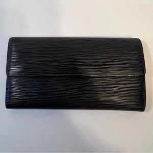 Louis Vuitton black‎ Epi Sarah Wallet